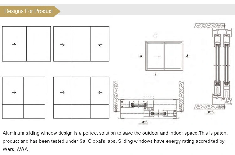 Modern Window Grill Design Aluminium Window Sliding Window As2047 Windows