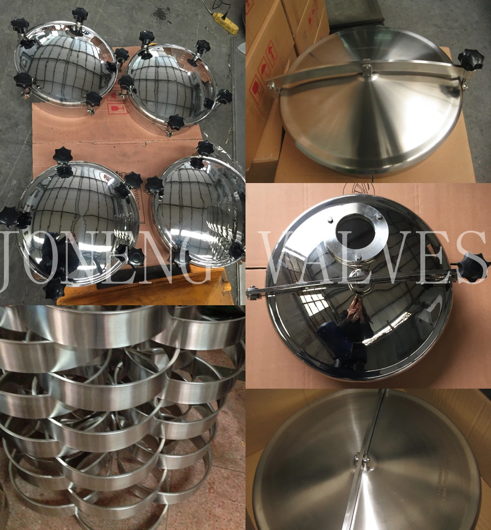 Oval Inward Opening Stainless Steel Hygienic Manways Manhole Cover (JN-ML1002)