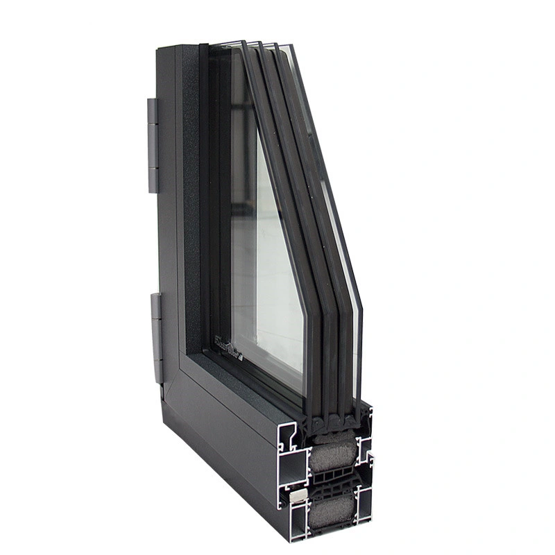 Customized Double Tempered Glass Aluminum Alloy Profile Flat Aluminium Window Casement Soundproof Window