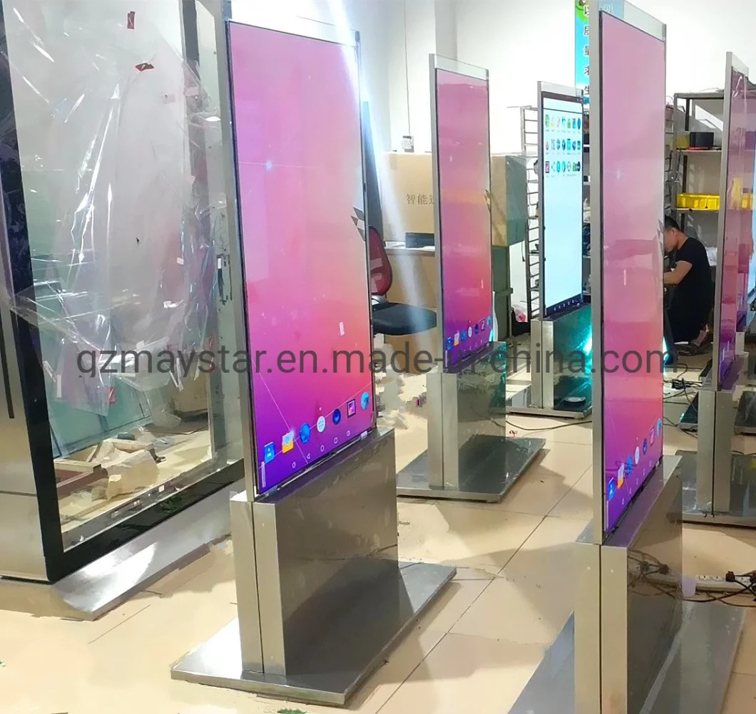 55 Inch Super Slim Transparent OLED Digital Signage with Android or Windows OS 5g