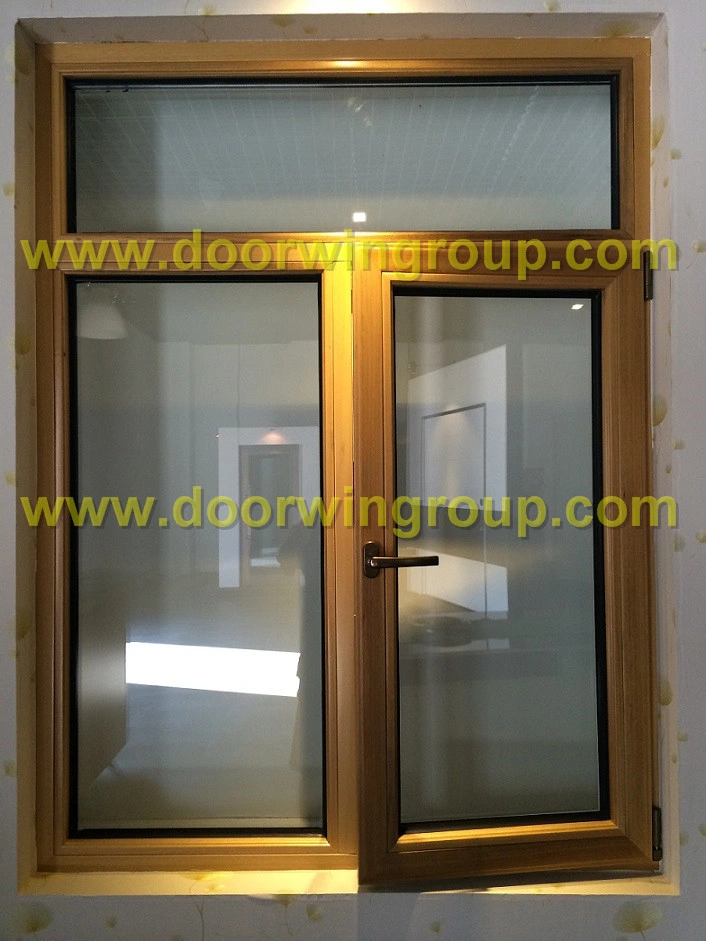 Timber Windows with Aluminum Cladding, Solid Wood Clad Aluminum Inswing Window, Anti-Moisture Imported Teak Wood Aluminum Window