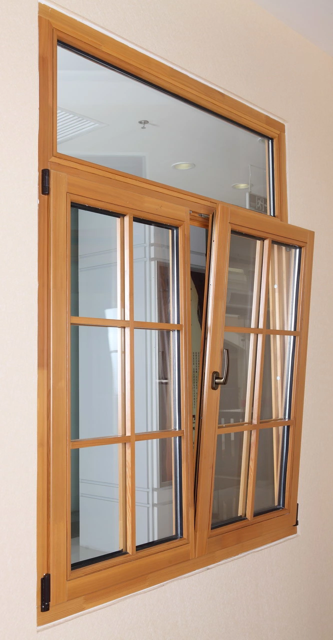 Timber Window with Grid for Russian Market|Wood Window Installation