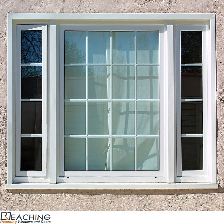 Customized Morden Design UPVC Profile Casement & Fixed Windows with Grills