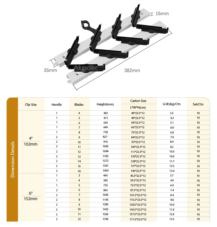 Bronze Frame Black Clip Louvres Frame for Glass Windows