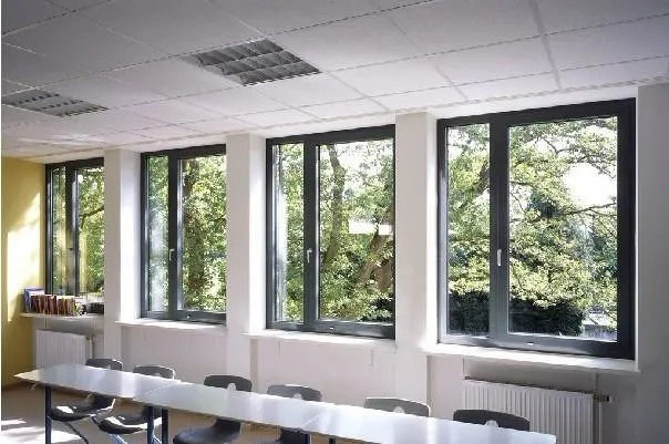 Aluminium French Casement Inward Opening Window with Blinds