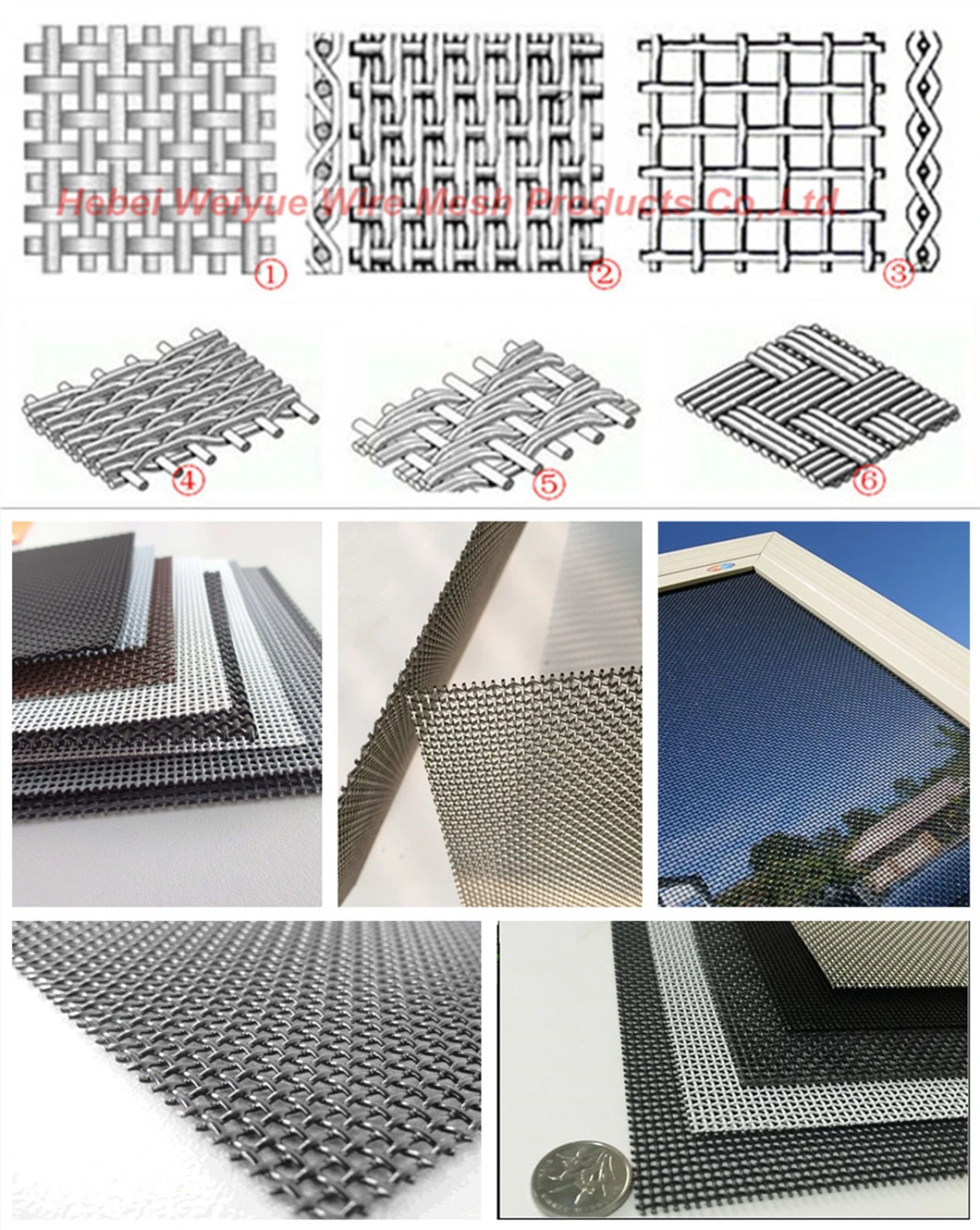 Stainless Steel Security Window Screen Anti-Theft Mosquito/ Insect Screen for Window and Door