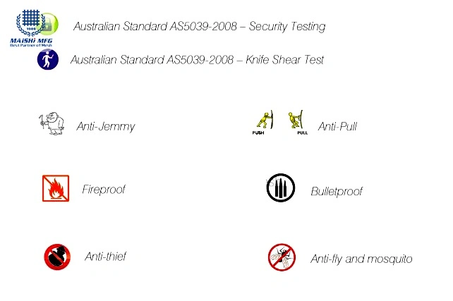 Australia Standard Powder Coated Security Screen for Doors / Windows