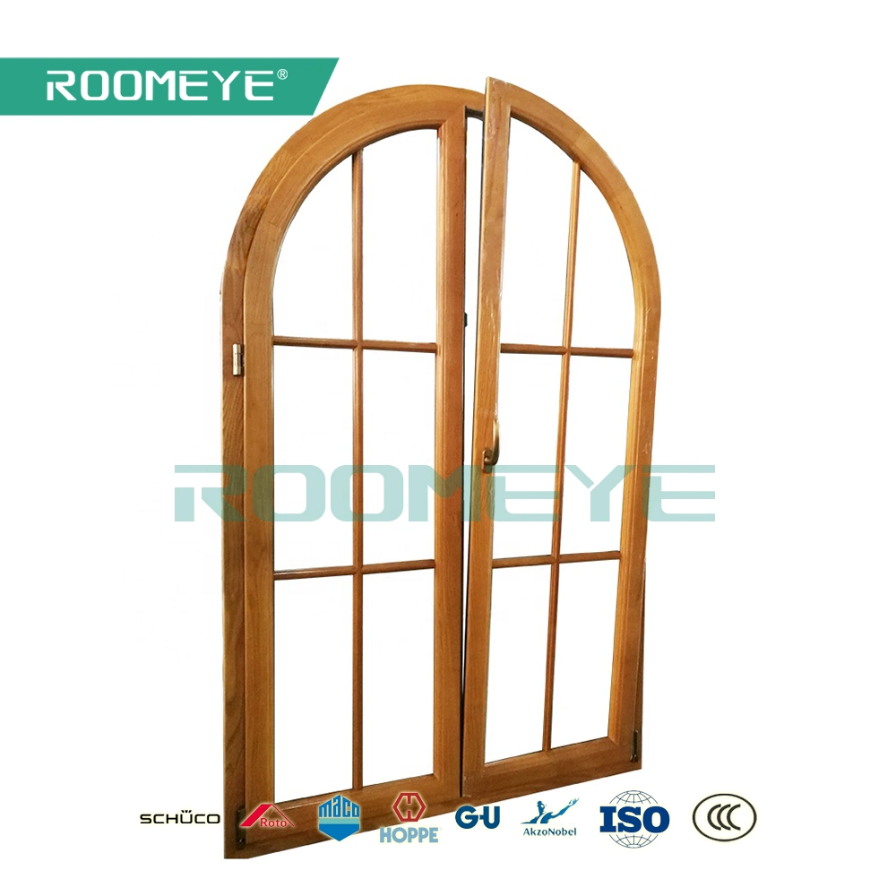 Aluminum Windows with Arch Opening Casement Windows with Grilles French Design with Nfrc Aama As2047