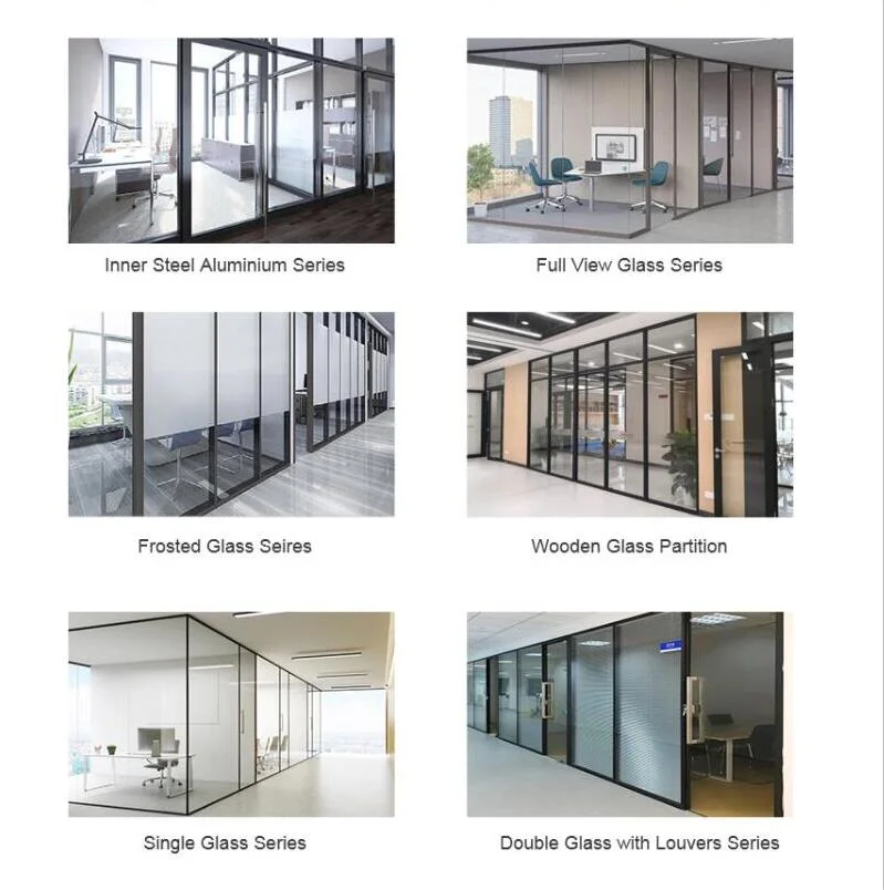 Ebunge Full Feight Floor to Ceiling Partition Frosted Glass Partition Office