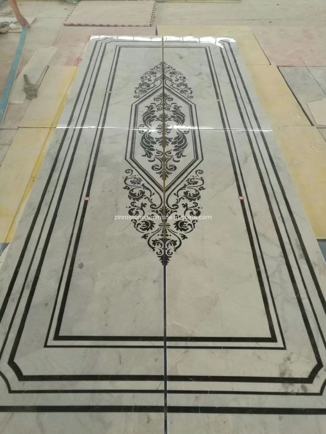 Water-Jet Marble Pattern Medallion for Wall/Ceiling/Floor Decor