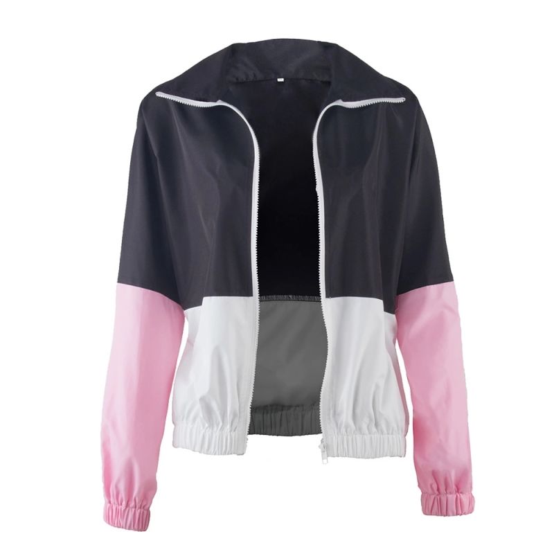 Outdoor Womens Long Sleeve Patchwork Thin Jacket
