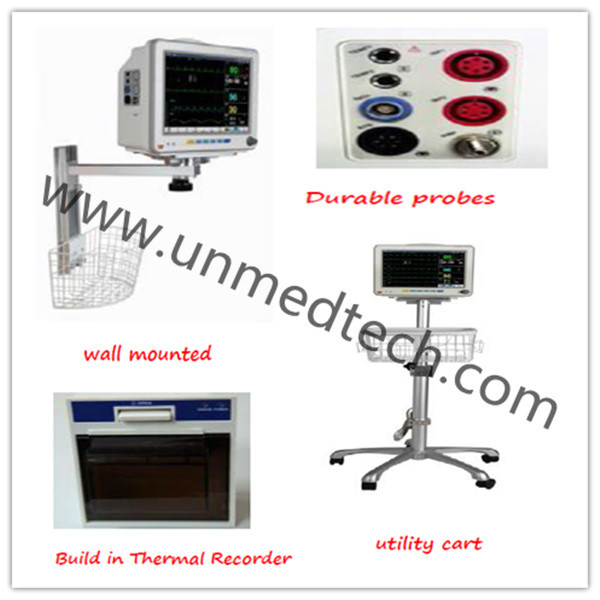Portable Multi-Parameter Bedside Patient Monitor with Ce/ISO