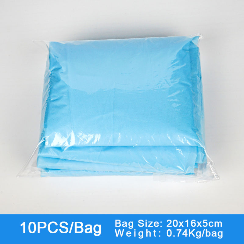 CPE Isolation Gown Disposable Aprons Wholesale Blue Gowns Protective Isolation Aprons Disposable CPE Aprons Isolation Gown