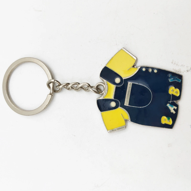 Metal Keychain with Children's Clothes