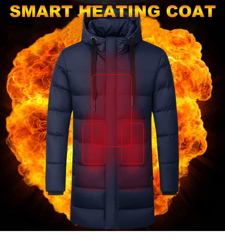 Smart Battery Heated Jackets Outdoor Winter Heating Down Jacket Th21008