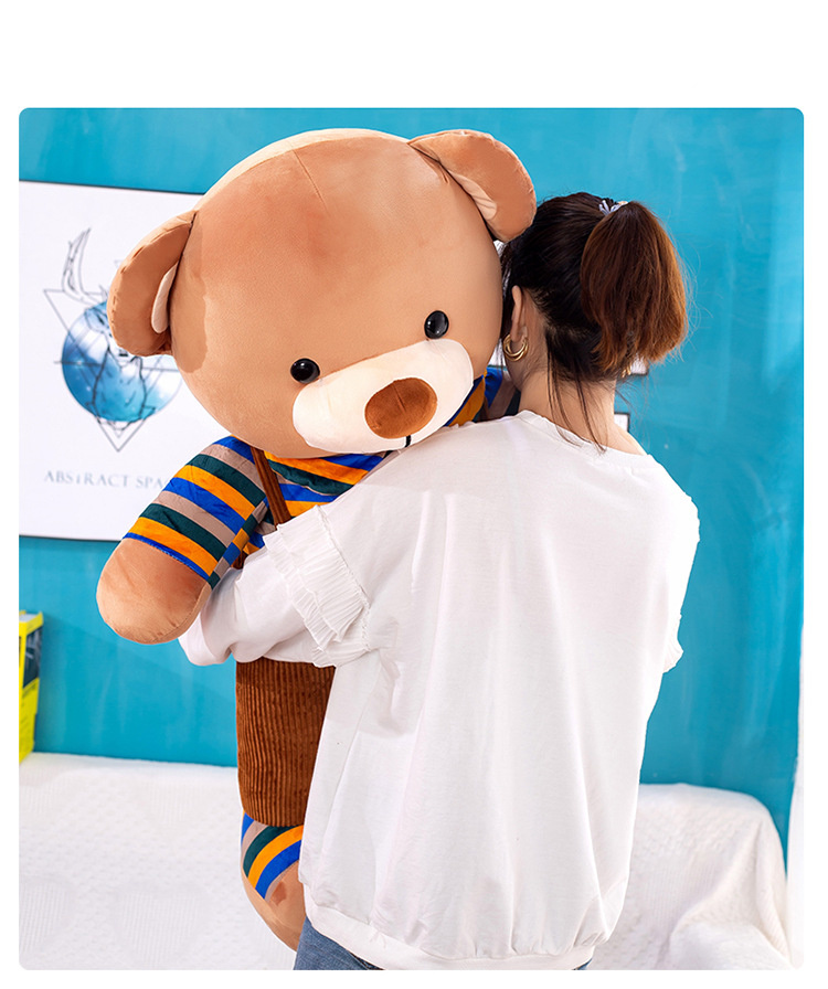 Cartoon Overalls Bear Doll Plush Toy Hug Bear Doll