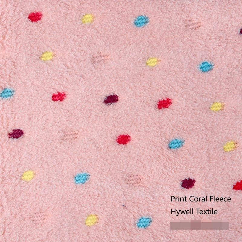 Pink Dots Coral Fleece for Blanket