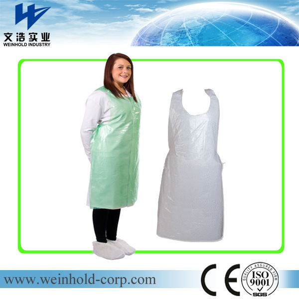 Disposable Cleaning PE Kitchen Apron, Convenient Folding Disposable Plastic Aprons