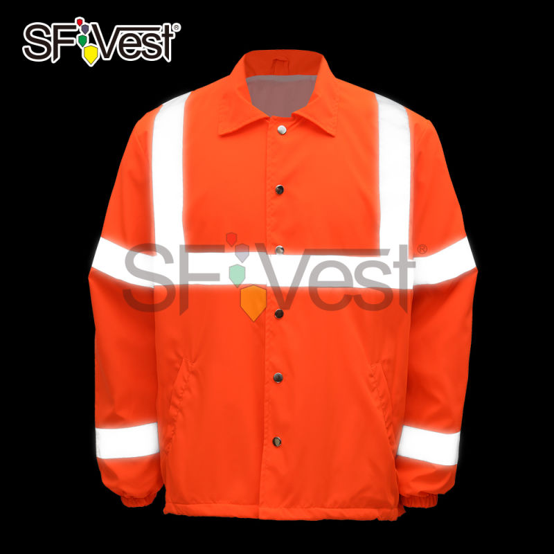 Soft Polyester Fabric High Visibility Clothing Workwear Coat Safety Sweatshirt