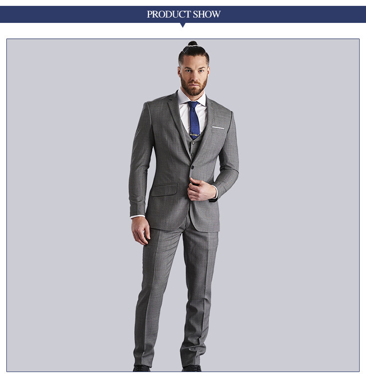 Custom 3 Pieces Formal Coat Pant Mens Suit