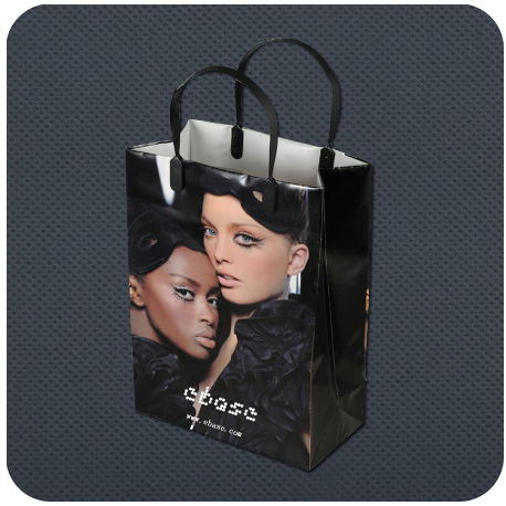Premium Luxury Plastic Shopping Bag with Clip Handle