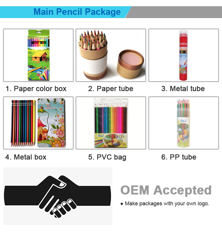 Hexagon Children Painting Wooden Small Multi Colour Pencil