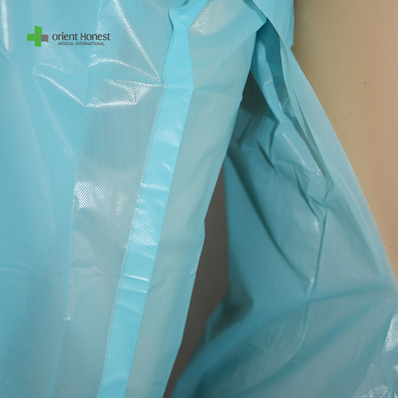 Disposable CPE PE Long Sleeve Aprons Surgical Medical Customized Aprons Doctor Nurse CPE Aprons