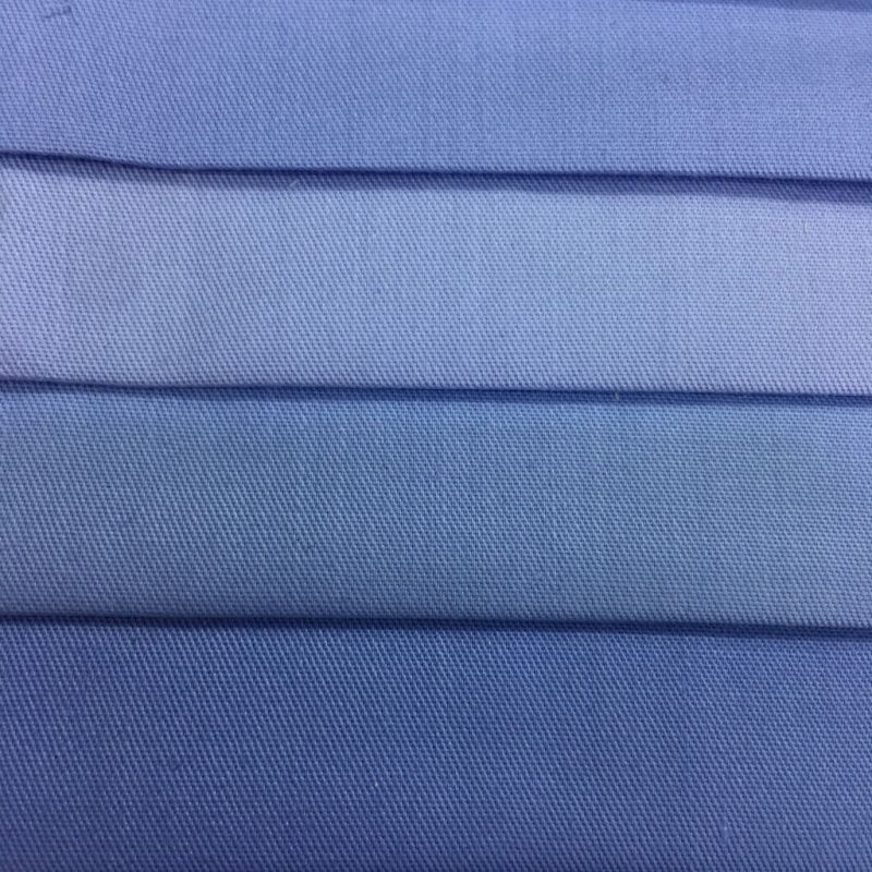 Apparel CVC Cotton Polyester 115GSM Combed Twill Shirting Fabric