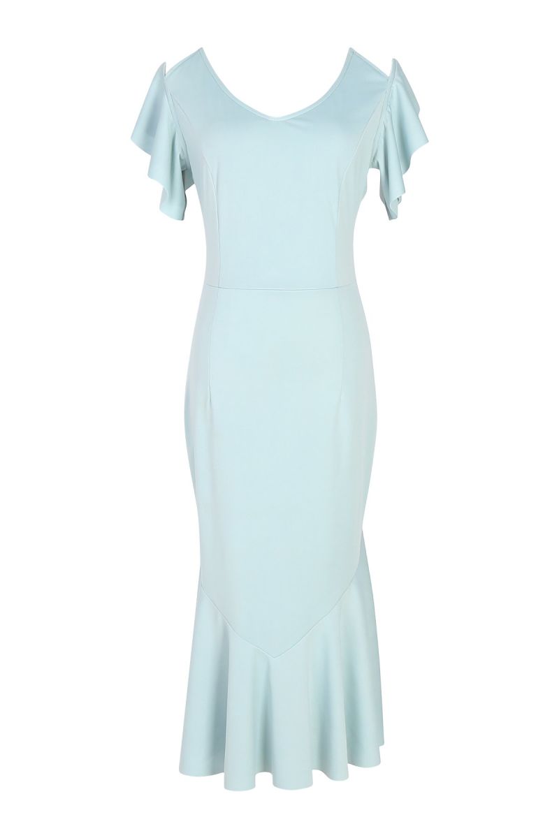 Halter Necked Dress White Backless Dress Fishtail Dress Prom Dress Party Dress Celebration Dress