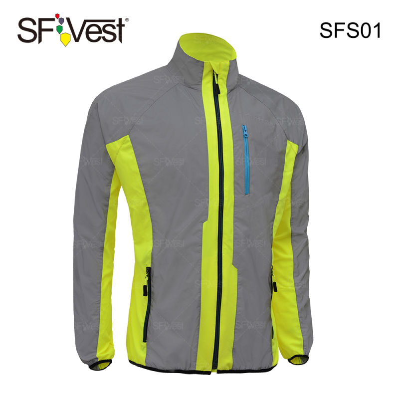 100% Polyester High Visibility Riding Clothing Reflective Safety Cycling Clothing