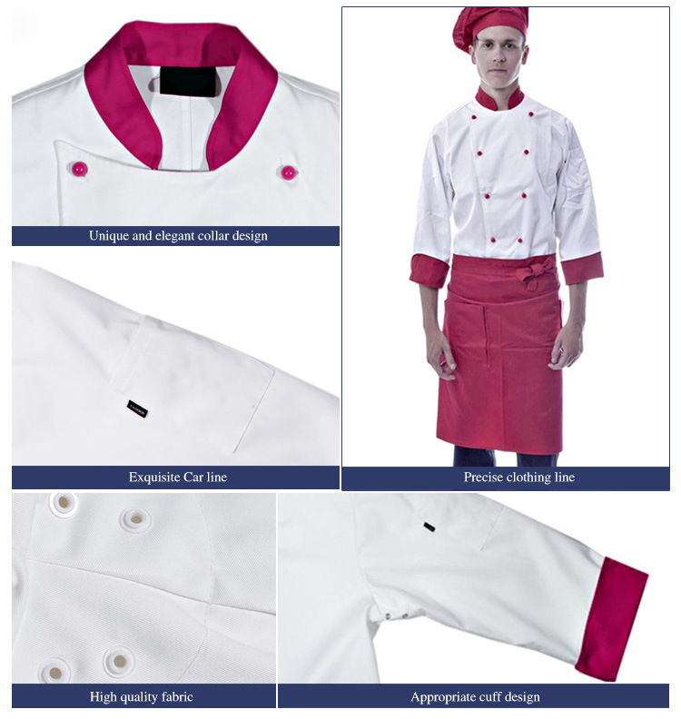 Chef Coat, Executive Chef Uniform, Long Sleeves Chef Coat