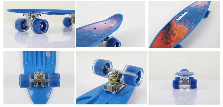 Skate Board with High Elastic PU Wheel for Adults Teens Adults and Kids Maple Wood Skateboards