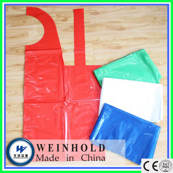 Disposable Cleaning PE Kitchen Apron, Convenient Folding Disposable Plastic Aprons