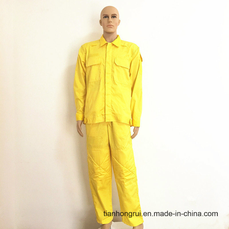 Coverall Overall Light Yellow Jacket Uniform Safety Workwear for Man