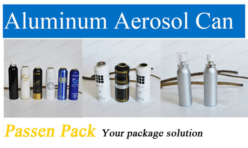 Aluminum Bottle Cosmetic Package Chemical Spices with Pump Sprayer