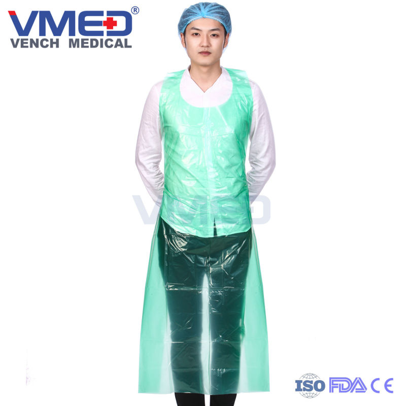 Polythene HDPE LDPE Disposable Plastic Aprons with Folded Bag on Roll