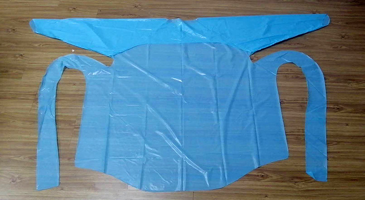 Waterproof CPE Isolation Gown Protective Long Sleeve Apron