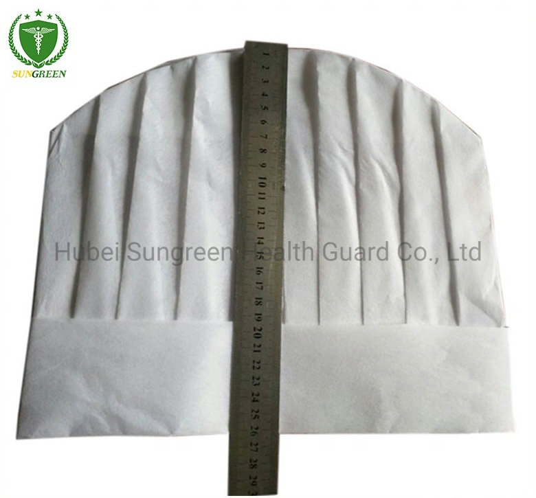 Disposable White Non-Woven Restaurant Chef Hat with Higher Height