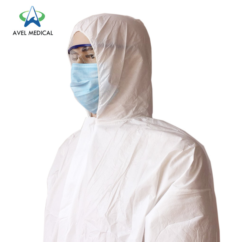 Disposable Microporous Overalls White Nonwoven Overalls Protective Suit Protective Garment