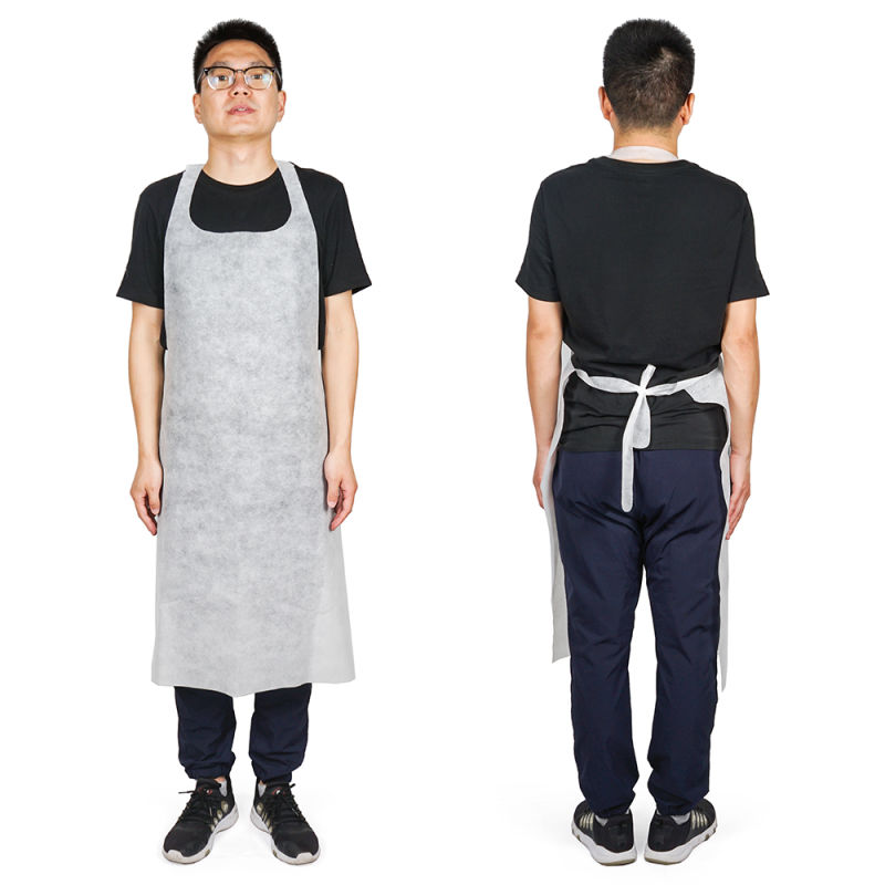 Best Quality Waterproof Biodegradable Eco-Friendly Disposable Non Woven PP Apron Waterproof White Disposable Personal Civil Apron