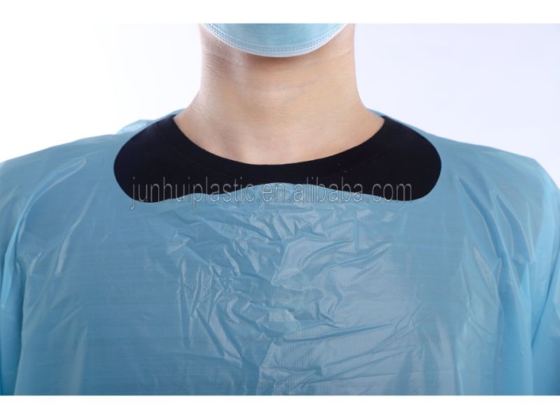 Non Sterile Waterproof CPE Disposable Apron Gowns for Adult