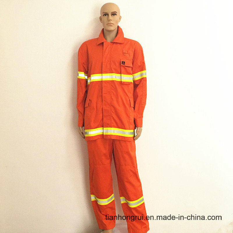 Yellow Reflective Tape Safety Uniform Orange Workwear with Magic Tape