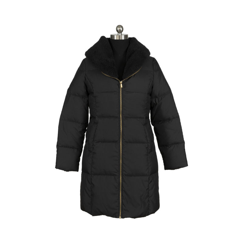 Women's Long Padded Jacket with Hood