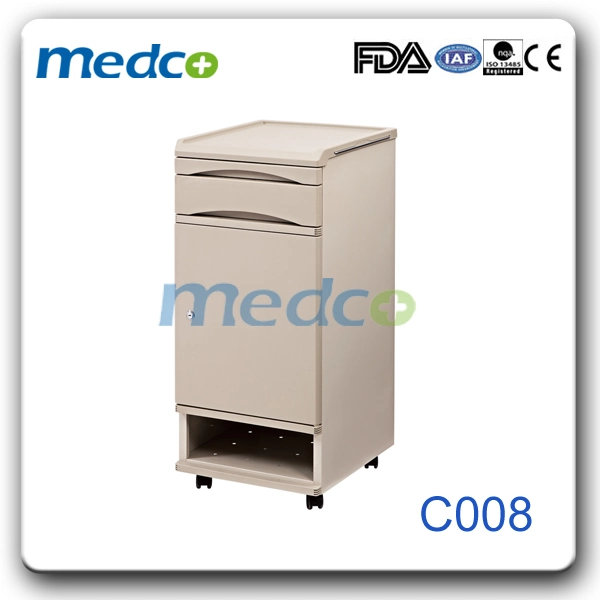 Medical ABS Bedside Cabinet for Hospital Bed