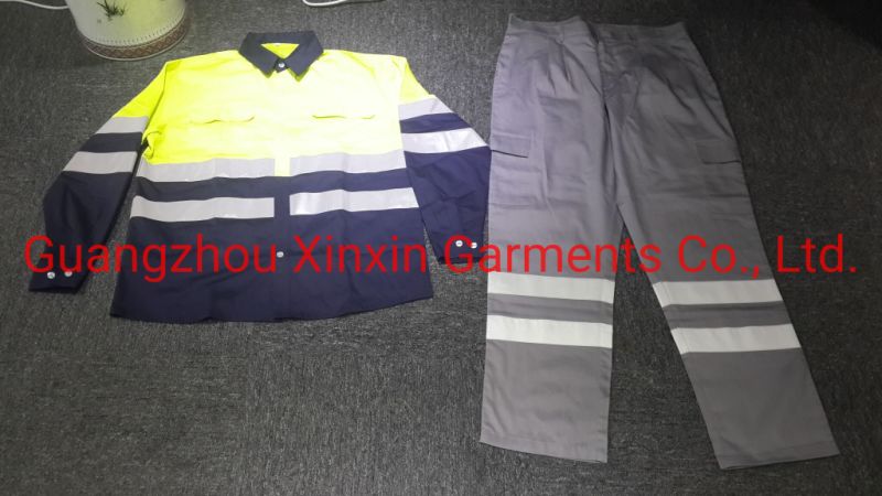 Hi-Viz Workwear Protective Safety 100% Cotton Hi Vis Shirts Work Uniform (W875)
