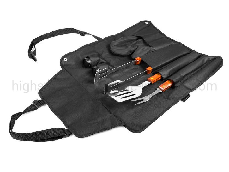 Grill Barbecue Tool Set with Oxford Apron Carry Bag BBQ Grilling Tools