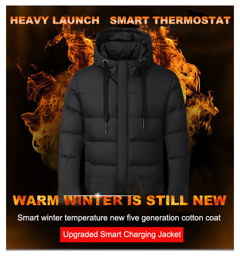 Smart Battery Heated Jackets Outdoor Winter Heating Down Jacket Th21008