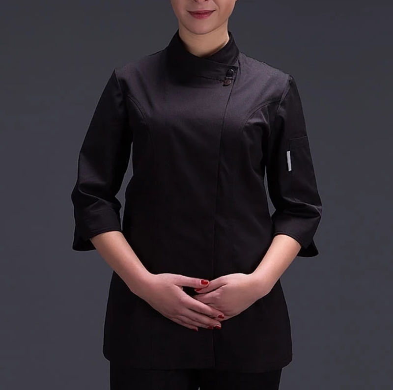 Women Restaurant Clothes Chef Waitress Jacket Work Uniform New Fashion
