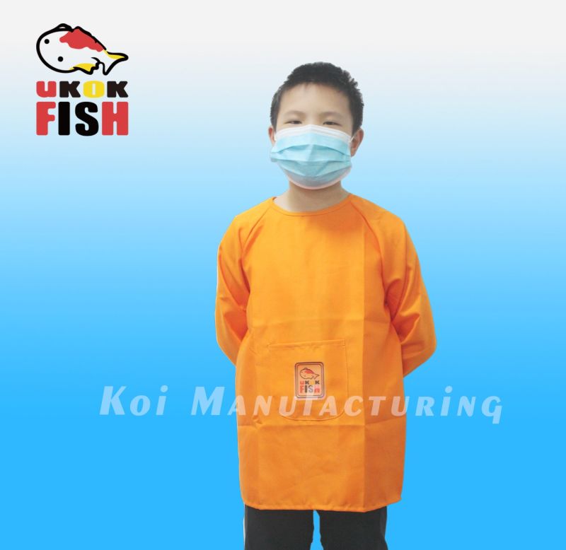 Kids Waterproof Apron with Sleeves Children Apron