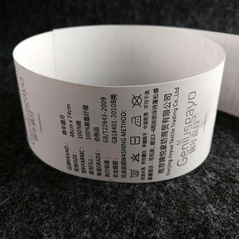 Printed Custom Clothing Size Printing Label